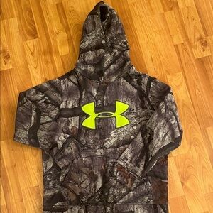 Under Armour Kids Camo Hoodie with Neon Logo